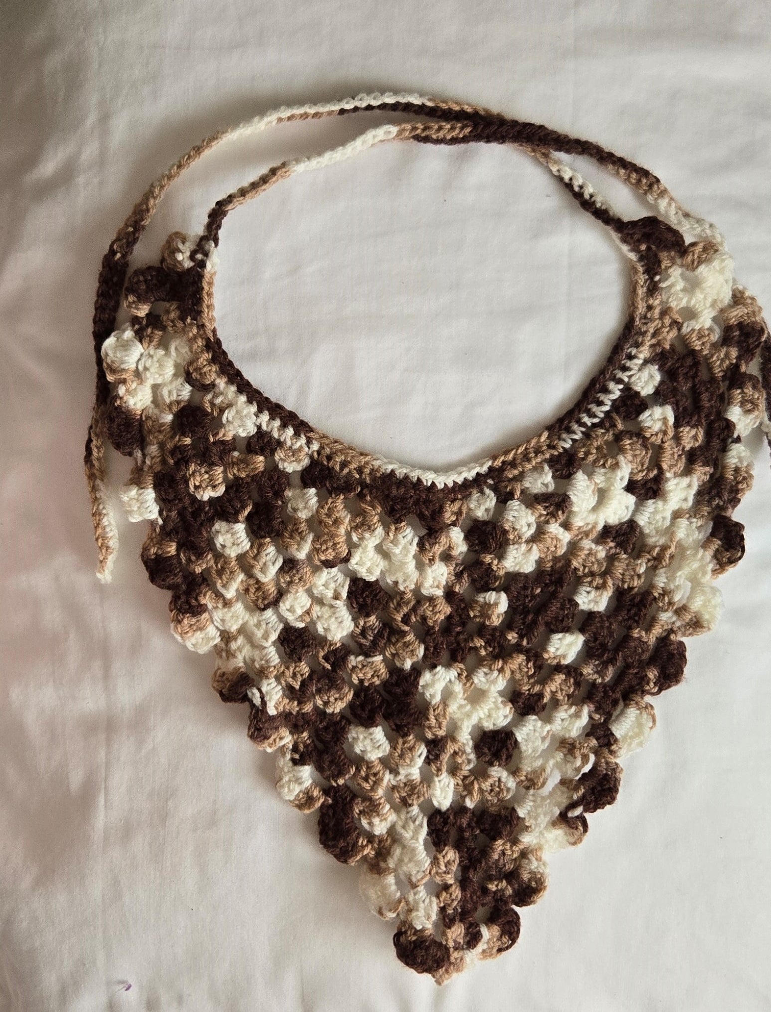 Brown Bandana Crocheted - Handmade