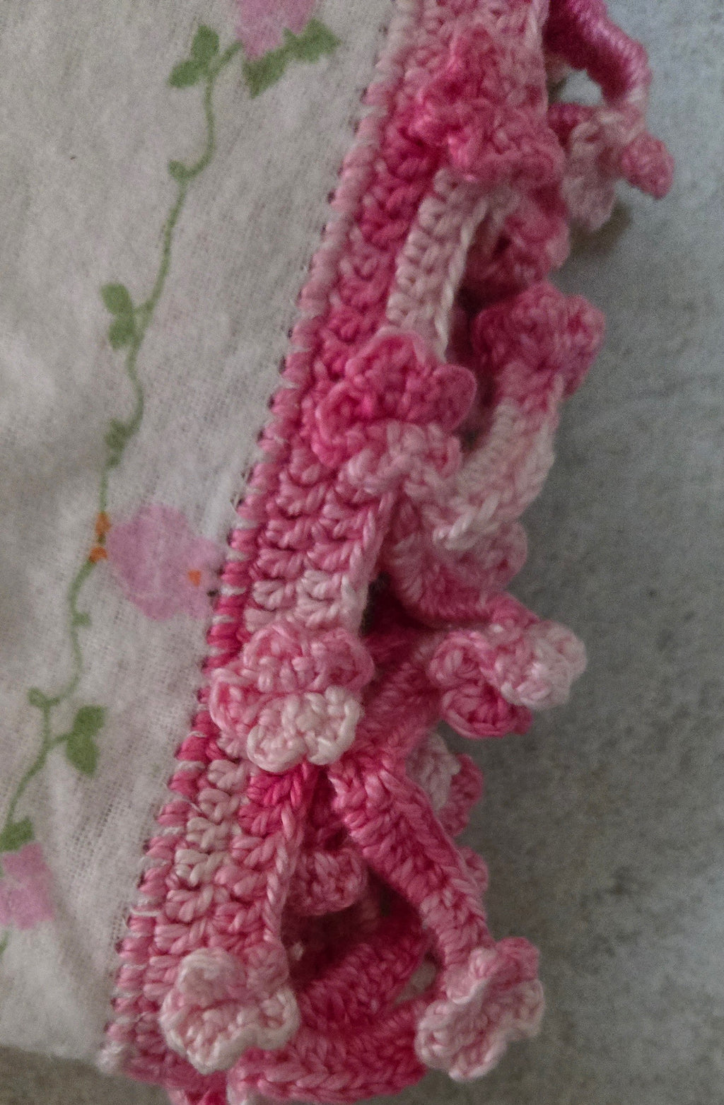 Floral Cotton Crib Sheet - Handmade Edging